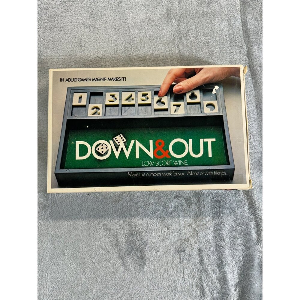 Down & Out 1979 Vintage Dice Board Game Low Score Wins Family Complete Used